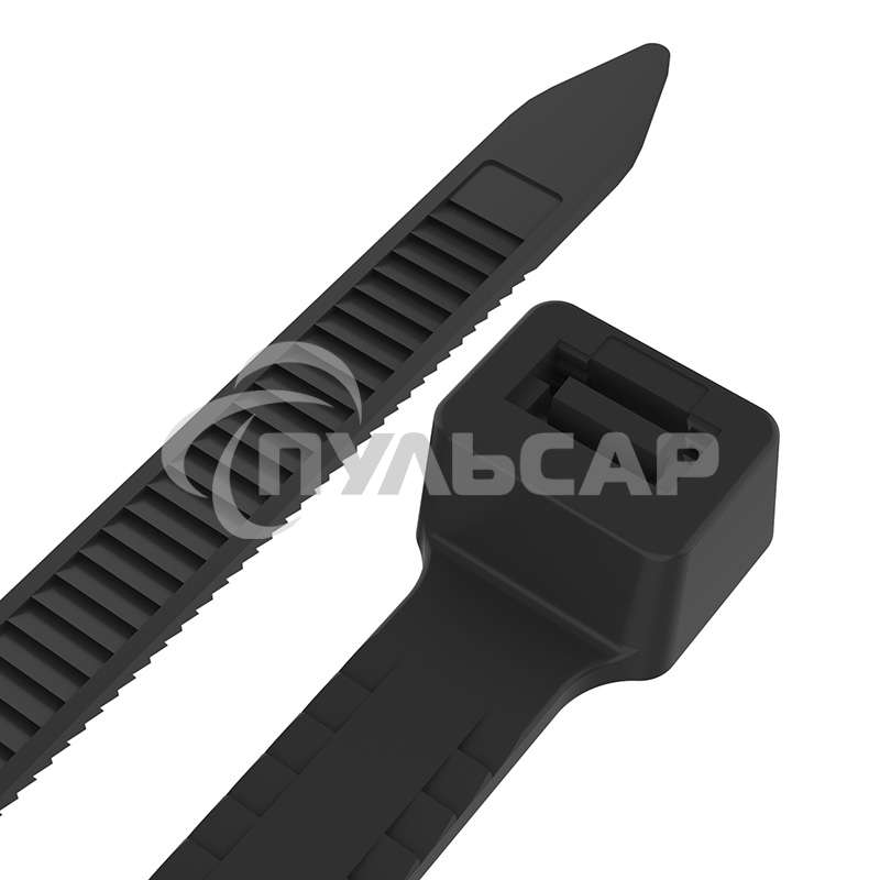 Хомут-стяжкa нейлоновая с тройным замком Rexant 200x3,6 мм, черная, упаковка 100 шт.