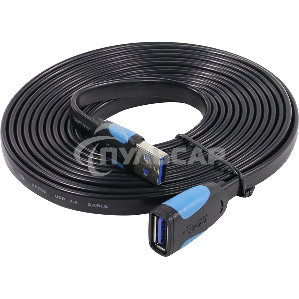 Кабель-удлинитель Vention USB 3.0 AM/AF - 3 м плоский VAS-A13-B300