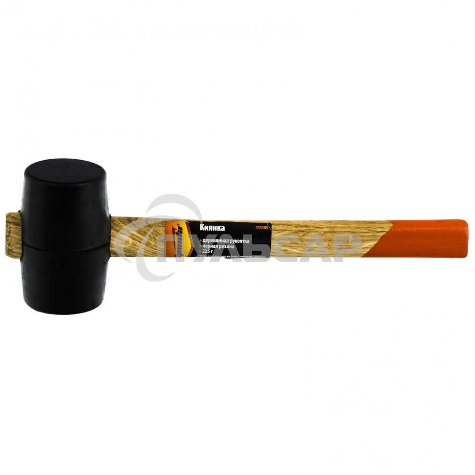 Киянка резиновая, 225 г, черная резина, деревянная рукоятка Sparta