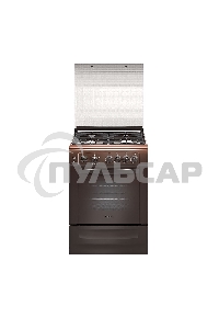 Плита газовая Gefest ПГ 6100-04 0003 коричневый, конфорок 4 шт, духовка 52 л, 60 см x 85 см x 60 см