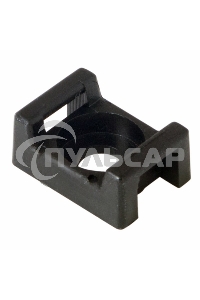 Площадка для крепления стяжки Rexant (ПС-2) 22x16 мм, черная, упаковка 10 шт.