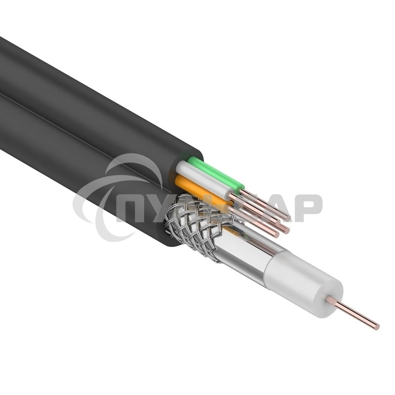 Кабель ККСВ-П+4х0,5 мм (бухта 100 м) черный Rexant