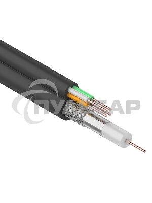 Кабель ККСВ-П+4х0,5 мм (бухта 100 м) черный Rexant