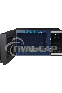 Микроволновая печь Samsung MS23DG4504ATBW нержавеющая сталь/черный, 23 л, 800 Вт, переключатели - сенсор/поворотный механизм