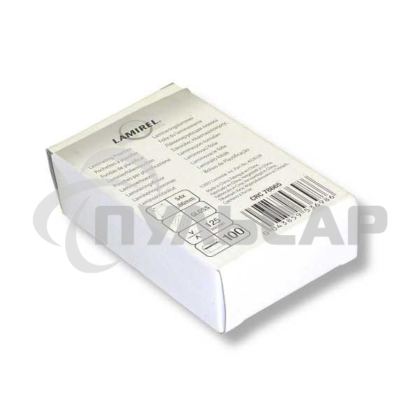 Пленка для ламинирования Fellowes 125мкм (100шт) глянцевая 54x86мм Lamirel (LA-78665)