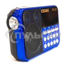 Радиоприемник Сигнал РП-224, бат. 3*АА (не в компл.), 220V, акб 400мА/ч, USB, SD, дисплей, фонарик