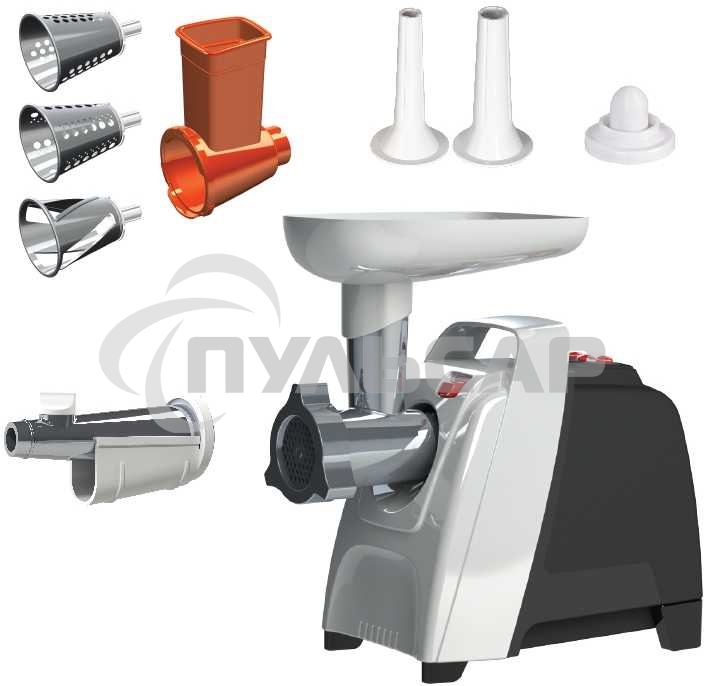 Мясорубка электрическая Аксион М61.02 Черно-серебристый мощность 2000 Вт