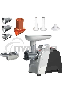 Мясорубка электрическая Аксион М61.02 Черно-серебристый мощность 2000 Вт