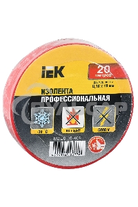 Изолента Iek UIZ-20-10-K04 0,18х19 мм красная 20 метров ИЭК