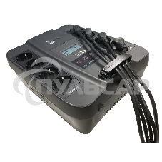 Источник бесперебойного питания Powercom Back-UPS SPIDER, Line-Interactive, LCD, AVR, 550VA/330W, Schuko, USB, черный (1456259)