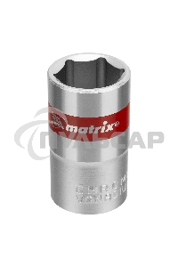 Головка торцевая Matrix, 16 мм, 6-гранная, CrV, под квадрат 1/2