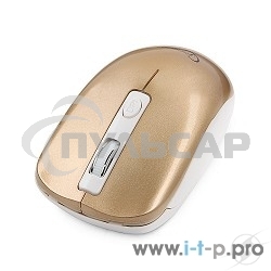 Мышь беспроводная Gembird MUSW-400-G золотой, 1600 dpi, радиоканал, USB, кнопки - 4