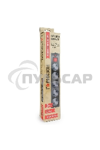 Сетевой фильтр Гарнизон ЕНLB-4 0,5 м 5 розеток черный 