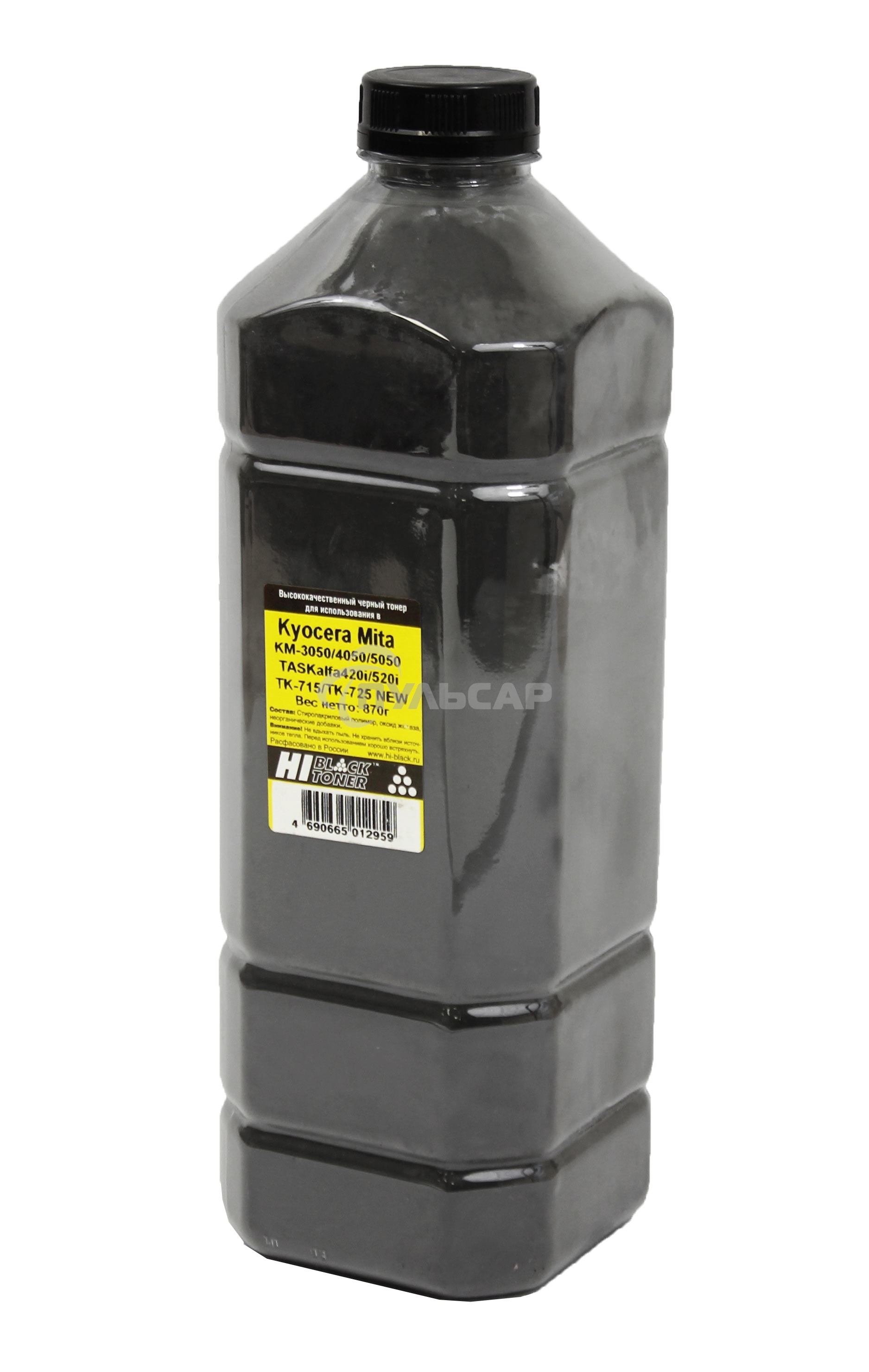 Тонер Kyocera KM-3050/4050/5050 (Hi-Black) TK 715, 870 г, канистра