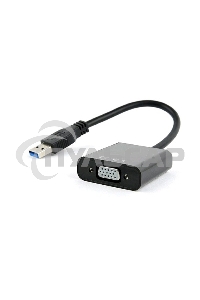 Видеоадаптер (конвертер) USB 3.0 --> VGA Cablexpert AB-U3M-VGAF-01, черный
