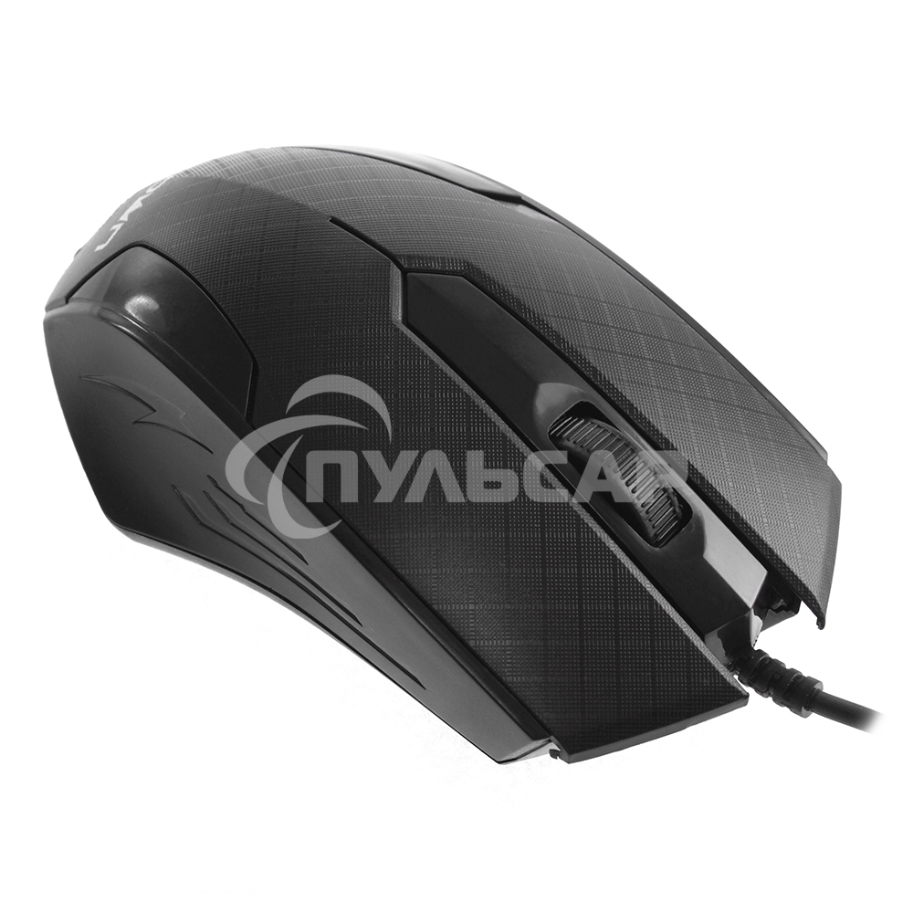 Мышь проводная Crown CMM-100 черный, 1000 dpi, USB, кнопки - 3