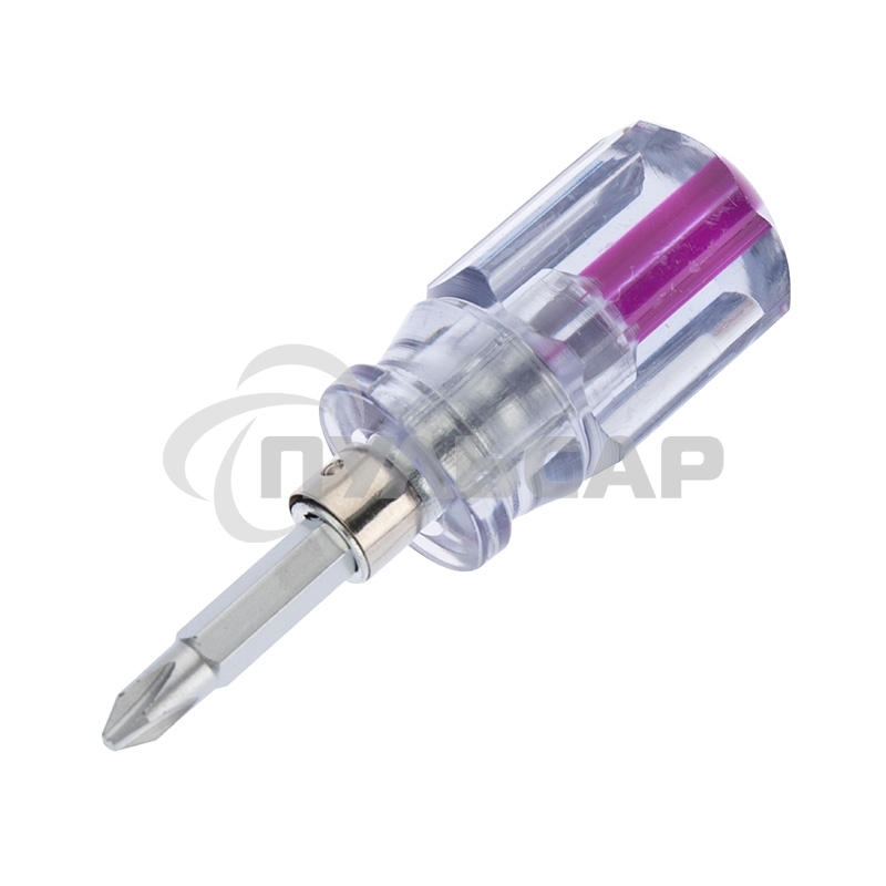 Отверткакомбинированная, прозрачная рукоятка,двухсторонний стержень 40 мм (крестовая PH 2, шлицевая SL 6 мм) Rexant