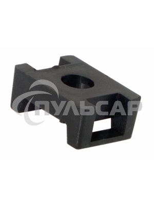 Площадка для крепления стяжки Rexant (ПС-2) 22x16 мм, черная, упаковка 100 шт.