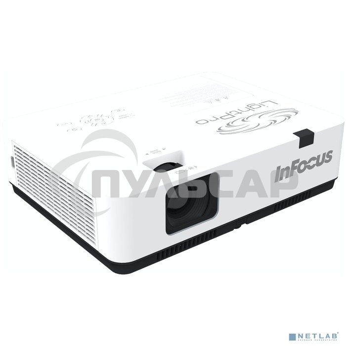 Проектор INFOCUS IN1036 3LCD, 5000 lm, WXGA, 1.371.65:1, 50000:1, (Full 3D), 16W, 2хHDMI 1.4b, VGA in, CompositeIN, 3,5 audio IN, RCAx2 IN, USB-A, VGA out, 3,5 audio OUT, RS232, Mini USB B serv, RJ45, 3,3 кг