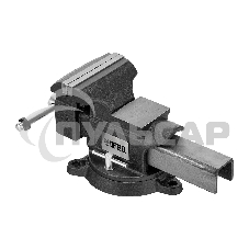 Тиски слесарные Denzel BVH-150 150 мм, поворотные, стальная направляющая, с наковальней