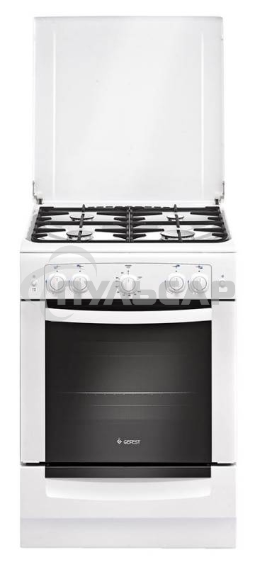 Плита газовая Gefest ПГ 6100-02 0009 белый, конфорок 4 шт, духовка 52 л, 60 см x 85 см x 60 см