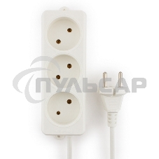 Удлинитель Гарнизон EL-NL3-W-3, 3 розетки допустимый ток 10А, длина 3 метра.