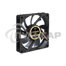 Вентилятор для корпуса ExeGate ExtraSilent ES08015B3P черный, 80 мм, 1700 об/мин, 17 дБ, 3 pin