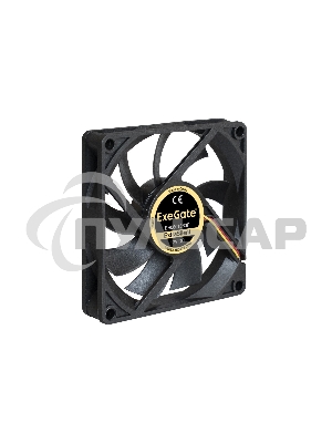 Вентилятор для корпуса ExeGate ExtraSilent ES08015B3P черный, 80 мм, 1700 об/мин, 17 дБ, 3 pin