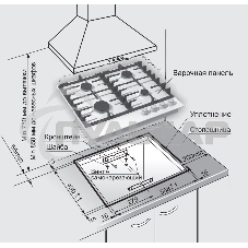 Газовая варочная панель Gefest ПВГ 1214-01
