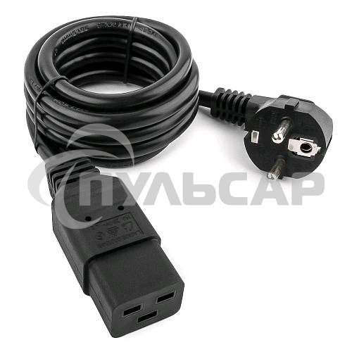 Кабель питания для UPC Gembird/Cablexpert, 1.8м, Schuko-С19, 16А, черный, с заземлением(PC-186-C19)