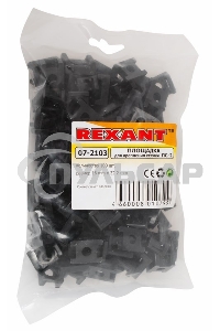 Площадка для крепления стяжки Rexant (ПС-2) 22x16 мм, черная, упаковка 100 шт.