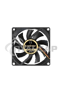 Вентилятор для корпуса ExeGate ExtraSilent ES08015B3P черный, 80 мм, 1700 об/мин, 17 дБ, 3 pin