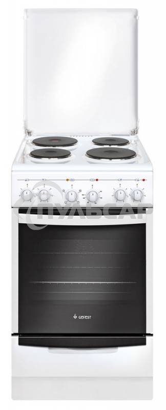 Плита электрическая Gefest 5140-01 белый, конфорок 4 электрических, духовка 55 л, 50 см x 85 см x 58.5 см