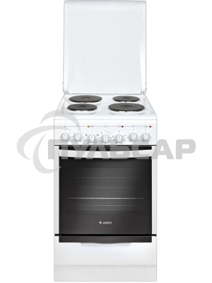 Плита электрическая Gefest 5140-02 белый, конфорок 4 электрических, духовка 55 л, 50 см x 85 см x 58.5 см