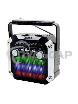 Радиоприемник портативный Сигнал РП-228 черный USB microSD