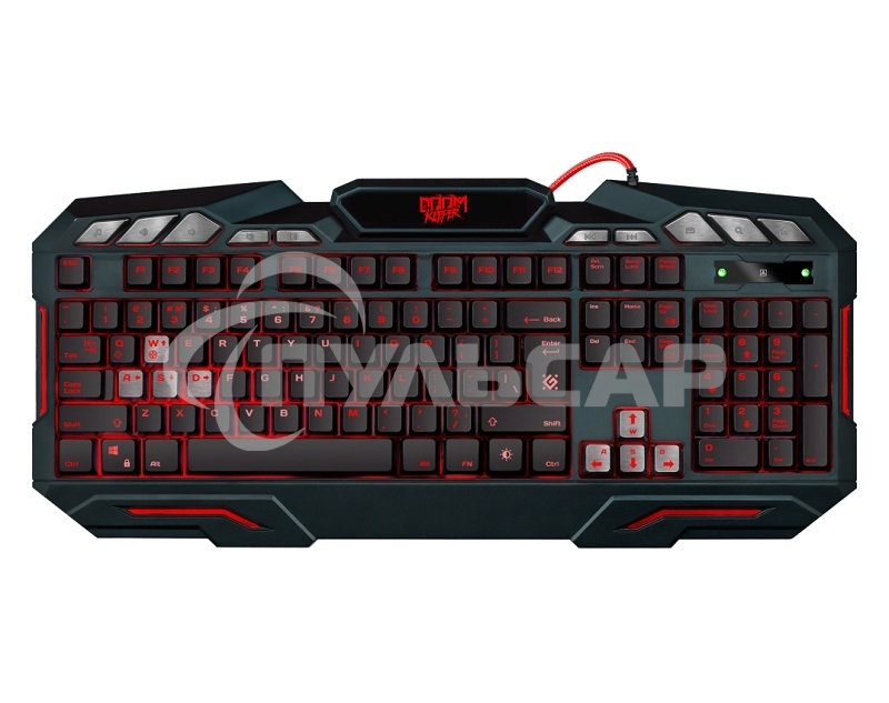 Клавиатура проводная Defender Doom Keeper GK-100DL RU, USB, черный