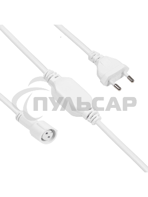 Комплект подключения для уличных гирлянд Neon-night 230В/4А, цвет провода: белый, IP65