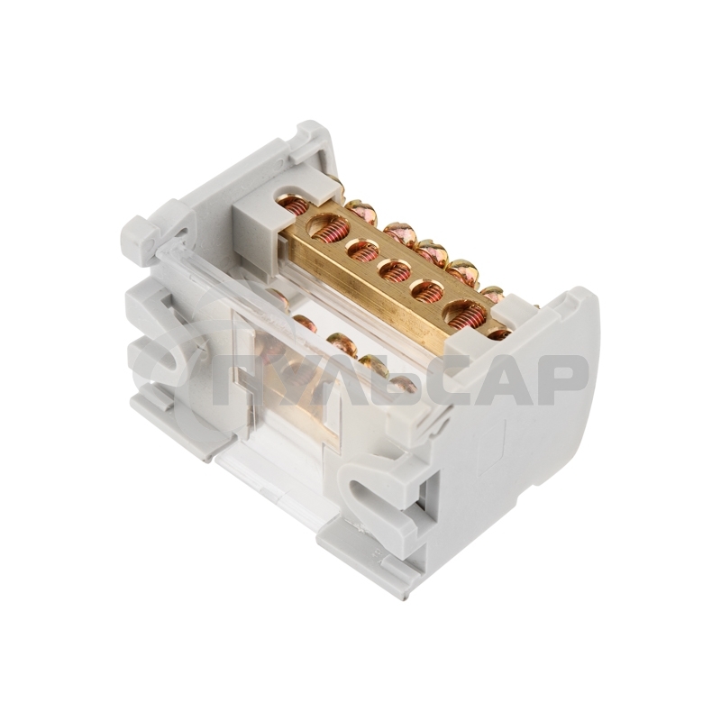 Шина на DIN-рейку в корпусе (кросс-модуль) 2х7 Rexant