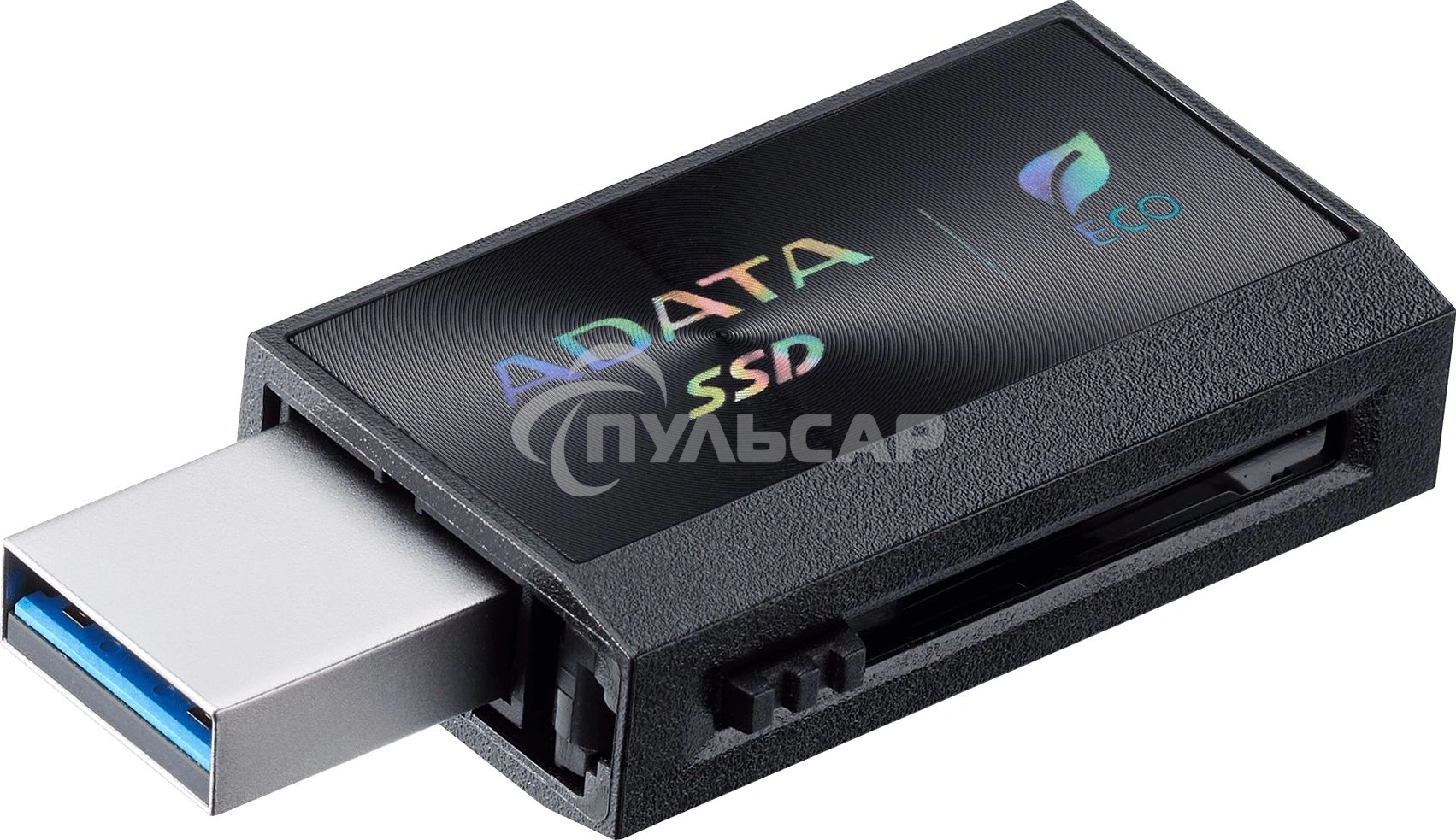 Внешний SSD ADATA SC730, 1TB, USB 3.2 Gen 2 Type-A/Type-C, R/W 600/600, черный