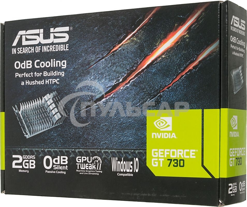 Видеокарта Asus GT730-SL-2GD5-BRK nVidia GeForce GT 730 2048Mb 64bit GDDR5 902/5010 DVIx1/HDMIx1/CRTx1/HDCP PCI-E Ret