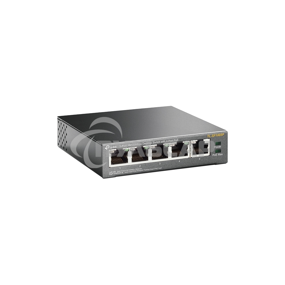 Коммутатор TP-Link SMB TL-SF1005P 5-портовый 10/100 Мбит/с настольный коммутатор с 4 портами PoE 