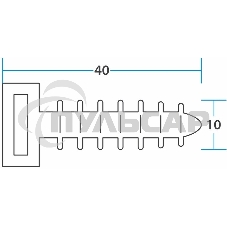 Дюбель под стяжку Rexant (база), d=10 х 40 мм, черный, упаковка 100 шт.