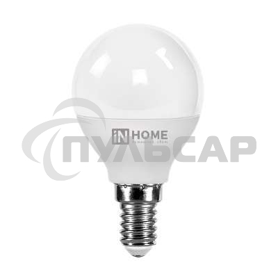 Лампа светодиодная LED-ШАР-VC 8Вт 230В E14 3000К 720лм IN HOME 4690612020549