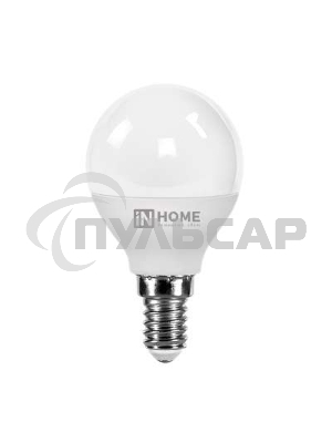 Лампа светодиодная LED-ШАР-VC 8Вт 230В E14 3000К 720лм IN HOME 4690612020549