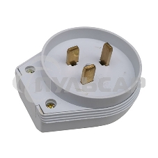 Вилка Rexant ВШ для электрической плиты 32 А, 250 В, 2Р+РЕ белая