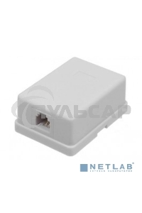 Настенная информационная розетка RJ45 8P8C, кат.5Е, UTP, 1-порт, белая 