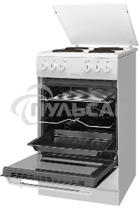 Плита электрическая Hansa FCEW54120 белый, конфорок 4 шт, духовка 62 л, 50 см x 85 см x 60 см