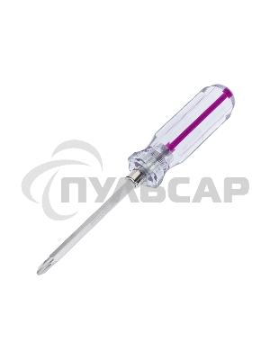 Отверткакомбинированная, прозрачная рукоятка, двухсторонний стержень 120 мм (крестовая PH 2, шлицевая SL 6 мм) Rexant