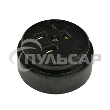 Розетка РШ для электрической плиты 32 А, 250 В, 2Р+РЕ (ОУ) черная Rexant