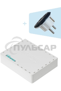 Роутер MikroTik RB750Gr3 hEX (RouterOS L4) with power supply and case 5 port 10/100/1000 гигабитный высокопроизводительный Ethernet